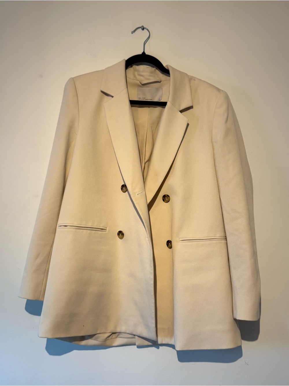 Oak + Fort Oversized Double-Breasted Blazer (Small/Medium)